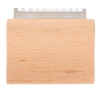 SHINEOFI Wooden Pet Deshedding Brush for Dogs and Horses Metal Teeth Grooming Scraper, Small Size Horse Hair Comb for Stable Cleaning and Shedding Control