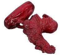 SHINEOFI Wooden Rooster Figurine Desktop Decor Carved Red Rosewood Craft Ornament for Home Office Garden Feng Shui Lucky Charm