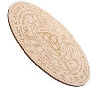 SHINEOFI Wooden Round Altar Plate Rituals Ornament Metaphysical Message Board Wiccan Home Altar Decor Religious Rites Sacrifice Adornment