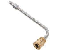 SHINEOFI Y-Shaped High Pressure Spray Wand Extension for Car Radiator and Gutter Cleaning Stainless Steel Curved Rod with Brass Fittings Compatible with Pressure Washer Wands and Jet
