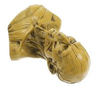 SHINEOFI Yellow 3d Skull Head Model Resin Drawing Model Medical Prop Creative Stylish Delicate Table Decor for Housewarmings and Holidays