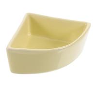 SHINEOFI Yellow Ceramic Hamster Water Bowl Triangle Shape Small Animal Feeding Basin Stable Anti-Tip Design Suitable for Hamsters, Guinea Pigs, and Flying Squirrels