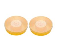 SHINEOFI Yellow round Bee Water Feeder 2pcs Practical Plastic Beekeeping Accessory Tool Easy to Install for Hive Feeding and Watering