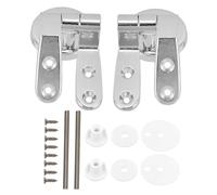 SHINEOFI Zinc Alloy Toilet Seat Fixing Hinge Durable Toilet Lid Replacement Fitting with Screws Corrosion Resistant Practical Bathroom Accessory