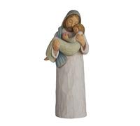 ShineOnAngel Embrace His Hope Jesus with Lamb Statue - Hand Painted Jesus Figurines Religious Gift (Jesus with Girl)