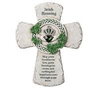 ShineOnAngel Irish Celtic Wall Cross - 8-Inch St Patrick’s Day Religious Decorations Handcrafted Claddagh Cross Irish gifts for Irish Belssing Home, Irish wedding gifts