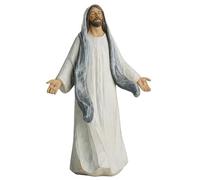 ShineOnAngel Jesus Christ Statue Jesus with Open Arms for Morden Home Religious Gift 9.5inch Hand Painted