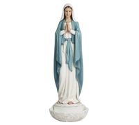 ShineOnAngel Our Lady of Grace Statue, 11 Inch Virgin Mary Rosary Holder Catholic Home Decor, Hand Painted Blessed Mother Statues Religious Gifts for Women