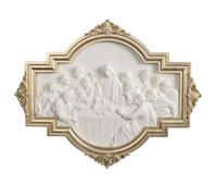 ShineOnAngel The Last Supper Wall Sculpture Gold Framed Relief Wall Art Leonardo da Vinci Last Supper Wall Decor for Dining Room 12.5 Inch Modern Home Decor