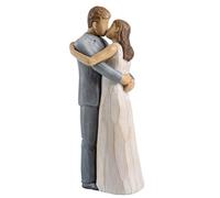 ShineOnAngel Wedding Couple Figurines, 8 Inches Husband and Wife Figurine Romantic Wedding Gift for Newlyweds Boyfriend Girlfriend Bride Bridegroom Hand Painted Resin