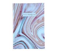 Shineone 2026 A5 WTV Premium Hard Cover Styish Week To View Diary & Full Year Planner, Ribbon Bookmark Floral Design, 21 x 15 cm (Marble Effect)