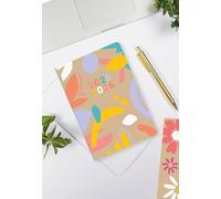Shineone A5 Academic Diary 2025-2026, Week to View, Kraft Floral Design, Softback Cover (Kraft Pattern)