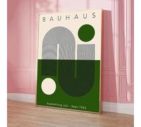 SHINERING Abstract Bauhaus Green Color Lines Modern Poster Classic Vintage Posters Wall Art Retro Posters For Home Room Wall Decor A10 50X70Cm Unframed