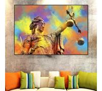 SHINERING Abstract Lady Justice Posters Wall Art Goddess Lawyer Gift Artwork Print Canvas Painting Law Office Decor A2 21X30Cm Unframed