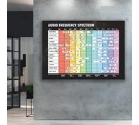SHINERING Audio Spectrum, Audio Spectrum, Spectrum, 20 Hz To 20 Khz, Mixing Cheat Sheet, Mixing Engineer, Music Production, Eq Poster 50Cmx70Cm No Frame