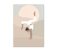 SHINERING Boho Lotus Yoga Girl Meditation Calming Zen Canvas Painting Nordic Posters Prints Wall Art Pictures For Living Room Home Decor A5 21X30Cm Unframed