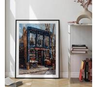 SHINERING Book Store Vintage Library Book Lovers Poster Prints Canvas Painting Wall Art Reading Gift Bedroom Study Living Room Decor A12 30X40Cm Unframed