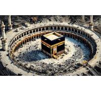 SHINERING Classic Islamic Ethnic Faith Religious Continue Masjid Aqsa Kaaba Nabawi Peace Posters Canvas Painting Wall Pictures Home Decor A22 30X40Cm Unframed