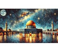SHINERING Classic Islamic Ethnic Faith Religious Continue Masjid Aqsa Kaaba Nabawi Peace Posters Canvas Painting Wall Pictures Home Decor A14 60X80Cm Unframed