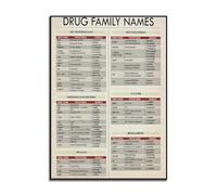 SHINERING Drug Family Name Poster, Pharmacist Art, Doctor Pharmacy Wall Decor, Nursing School Gift Print, Canvas Painting Pharmacology Home Decor 40Cmx50Cm No Frame