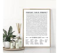 SHINERING Funny Word Search Poster For Bathroom Crossword Puzzle Canvas Painting Bathroom Wall Art Home Decoration 40X50Cm Unframed