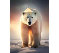 SHINERING Jungle Animals Polar Bear Poster And Prints Canvas Painting Printing Wall Art Picture Living Room Decor A16 40X50Cm Unframed