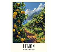 SHINERING Modern Amalfi Coast Lemon Poster Amalfi Coast Italy Travel Prints Canvas Painting Wall Art Pictures Home Room Kitchen Decoration A3 30X40Cm Unframed