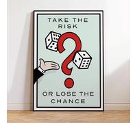 SHINERING Modern Take The Risk Or Lose The Chance Wall Art Prints Canvas Painting Poster Picture For Office Living Room Home Decor 21X30Cm Unframed