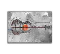SHINERING Music Gives A Soul To The Universe Wings To The Mind Vintage Poster, Guitar Music Vintage Poster, Guitarist Vintage Poster Canvas Painting 50Cmx70Cm No Frame