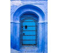 SHINERING Nordic Morocco Blue Door Architecture Posters Prints Canvas Painting Wall Art Pictures Living Room Home Decoration A5 30X40Cm Unframed