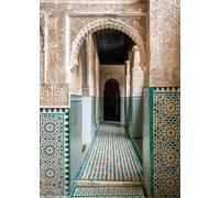 SHINERING Nordic Morocco Blue Door Architecture Posters Prints Canvas Painting Wall Art Pictures Living Room Home Decoration A4 21X30Cm Unframed