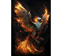 SHINERING Retro Art Legends Phoenix Bird Canvas Painting Posters And Print Wall Art Hd Pictures For Living Room Home Decor A7 40X50Cm Unframed