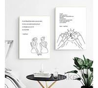 SHINERING Rupi Kaur Poems Legacy Art Prints Black White Minimalist Poster Sister Quote Canvas Painting Wall Pictures For Living Room Decor 30*40cm Frameless