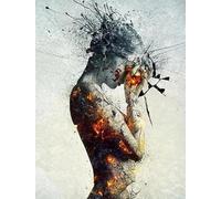 SHINERING Sad Broken Woman Faded Away Canvas Painting Abstract Posters Prints Wall Art For Living Room Home Decor A1 40Cmx50Cm No Frame