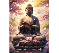 SHINERING Vintage Lotus Buddha Religion Canvas Painting Wall Art Poster And Prints Picutre Home Deocr A4 21X30Cm Unframed