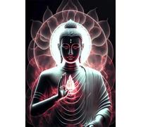 SHINERING Vintage Lotus Meditation Buddha Statue Sculpture Art Poster Aesthetics Zen Religion Canvas Painting Edition Living Room Home Decor A14 60X80Cm Unframed