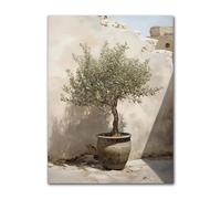 SHINERING Vintage Olive Tree In Vase Still Life Botanical Antique Minimalist Wall Art Canvas Painting Poster Prints Home Decor A2 40X50Cm Unframed