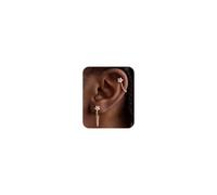 ShineRose Cartilage Tragus Chain Earrings for Women Flat Butterfly Back Post Stud Flatback Earrings 16G Ear Crawler Climber Cartilage Earring Tragus Conch Helix Piercing Jewelry, 16G US, Brass, Cubic