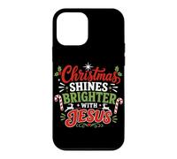 Shines Brighter With Jesus Faith Quote Graphic Christian Case for iPhone 12 mini