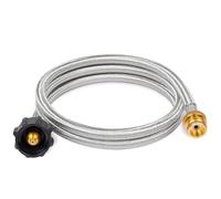 SHINESTAR Propane Adapter & 5ft Braided Hose for Buddy Heaters, Coleman Stoves, Weber Q Grills, Blackstone Tabletop Griddle & More - Converts 1lb to 20lb Cylinders