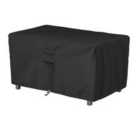 SHINESTAR Rectangle Fire Pit Cover, Fits for 46-48 Inch Gas Fire Table, Waterproof and Windproof, 48 x 28 x 24 Inches, Black