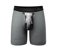 Shinesty Ball Hammock Long Leg Boxer Briefs for Men | Anti-Chafing, Moisture Wicking, Scrotal Support, Elephant, L