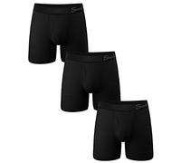 Shinesty Ball Hammock Mens Pouch Underwear | Boxer Briefs with Fly | 3 Pack, Black, L
