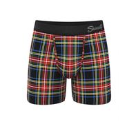 Shinesty Hammock Support Mens Boxer Briefs, Holiday Tartan Plaid, L