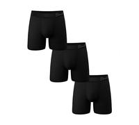 Shinesty Hammock Support Mens Boxer Briefs | Underwear Flyless | 3 Pack, Black, M