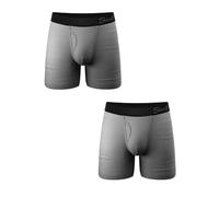 Shinesty Hammock Support Mens Pouch Underwear | Boxer Briefs with Fly | 2 Pack, Grey, M