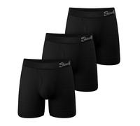 Shinesty Hammock Support Mens Pouch Underwear | Boxer Briefs with Fly | 3 Pack, Black, XXL
