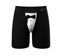 Shinesty Long Leg Boxer Briefs for Men - Support Ball Hammock Underwear, Tuxedo, M