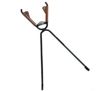 ShineTrip Camping Fire Poker, 8mm Carbon Steel Fireplace Tool with Leather Case, 17.3 Inch Heavy Duty Firewood Tongs for Outdoor Picnic Hiking BBQ, Jaw Opening 0-197mm, Brown