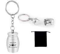 Shinever 1 Pcs Mini Cremation Urns Small Keepsake Urns Stainless Steel Memorial Ashes Holder Cremation Jewelry for Human Pet 25 x 16mm